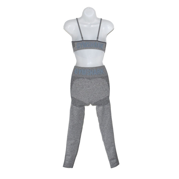 A5 Auth GYMSHARK Grey Flex Sports Bra and Leggings 2 Pc Set Size S - Picture 3 of 7
